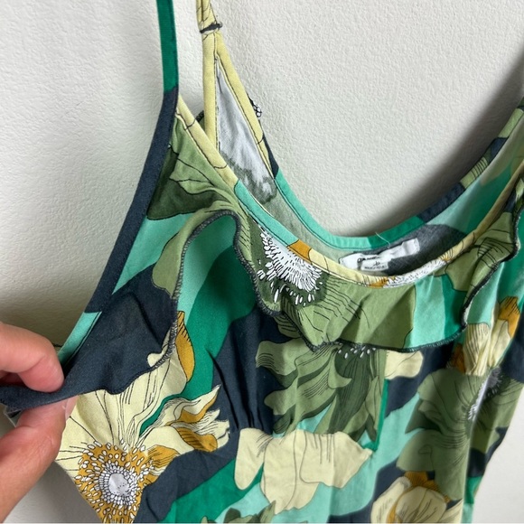 O'Neil Ellis Floral Ruffle Maxi Slip dress summer beachy maxi dress size: XL - Picture 5 of 13